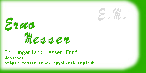 erno messer business card